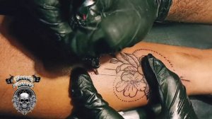 CLASSIC TATTOO || FLOWER TATTOO DESIGN || LADIES TATTOO || TIME LAPSE TATTOO VIDEO || ARM TATTOO ||