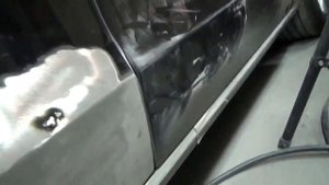 Как отрихтовать алюминий без споттера на примере audi a8.