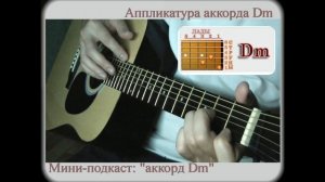 Как брать аккорд Dm (видео-урок для начинающих гитаристов)