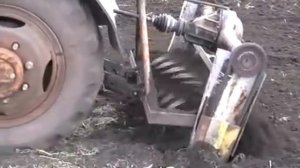 Самодельная почвофреза в работе_2