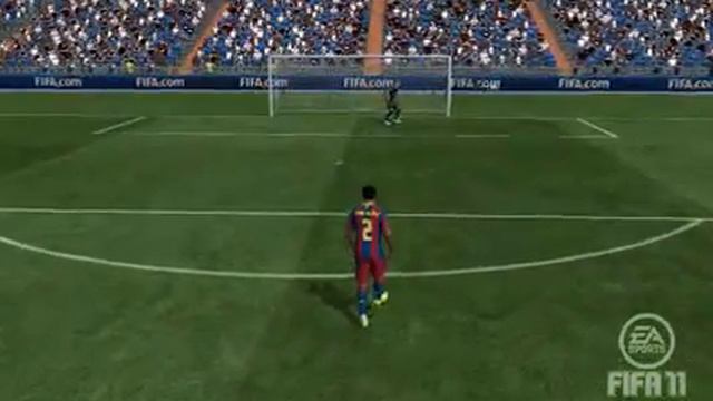 Dani Alves goal - FIFA 11 arena смотреть онлайн