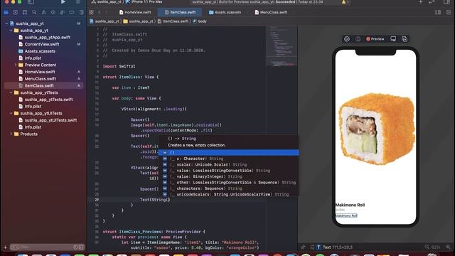 Sushia App in SwiftUI | SpeedCode