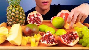 ASMR FRUIT PINEAPPLE MANGO CITRUS EATING (MUKBANG) 과일 먹방 АСМР ИТИНГ ФРУКТЫ АНАНАС МАНГО (МУКБАНГ)