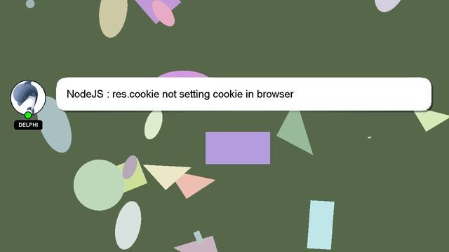 NodeJS : res.cookie not setting cookie in browser смотреть онлайн