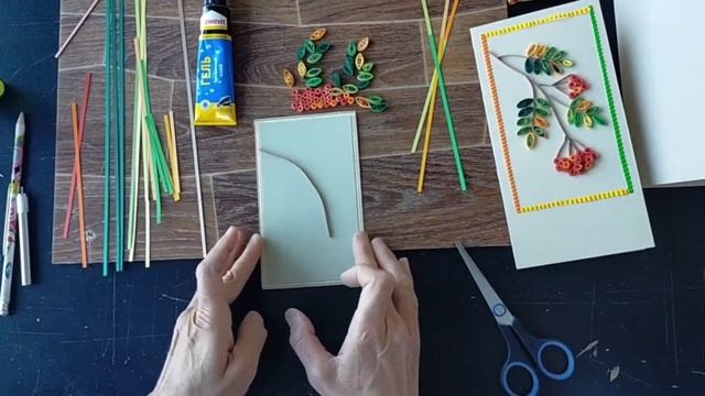 Мастер-класс по квиллингу. Открытка "Рябина" смотреть онлайн