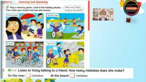 Academy Stars 4 - Flyers _ Unit 1 - Holiday News _ Lesson 6 listening and speaking 3