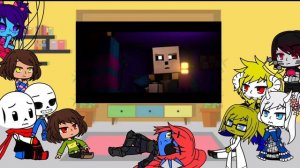 Реакция андертейла на - Judgement l Ninecraft Undertale Music Video.