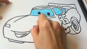 Учимся рисовать Молния Маквин тачки гонки