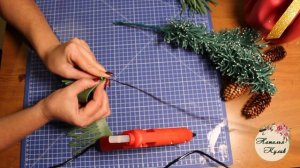 ЧАСТЬ 1/Новогодние идеи/Сосновые и еловые веточки из изолона и фоамирана/Бесплатный МК