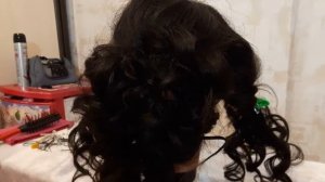 Прическа из локонов за 5 минут =Быстрая вечерняя прическа=