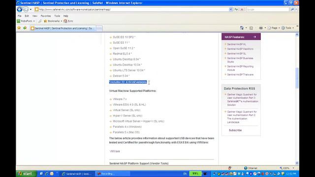 Sentinel Support - How to check which platforms are supported for Sentinel HASP