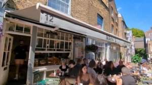 Walking Tour London Hampstead Village, Cafe Society, Chic People, Pretty Streets - 4K HDR