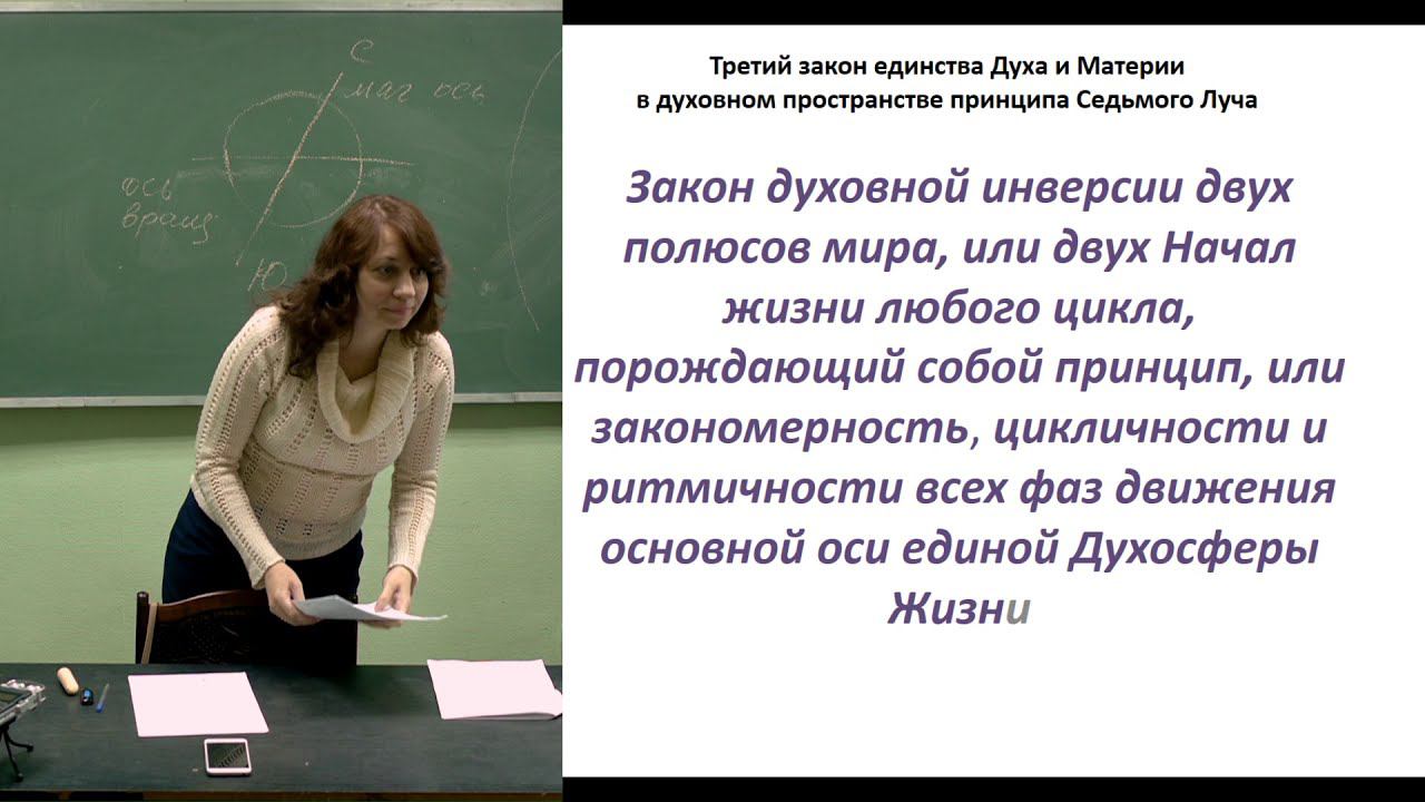Закон духовной инверсии двух полюсов мира, порождающий принцип цикличности и ритмичности