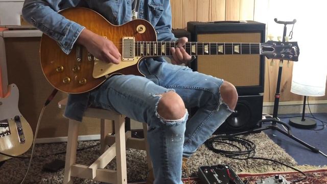 Gibson Les Paul 1959 60th anniversary with Fender Pro-amp and Haze69 isle of tone смотреть онлайн