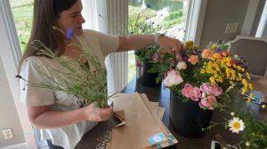 Making Market Bouquets and Mason Jar Arrangements