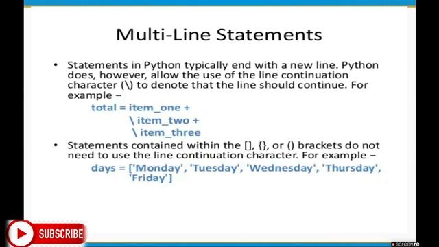 identifier, variables, comments,docstrings in python ?