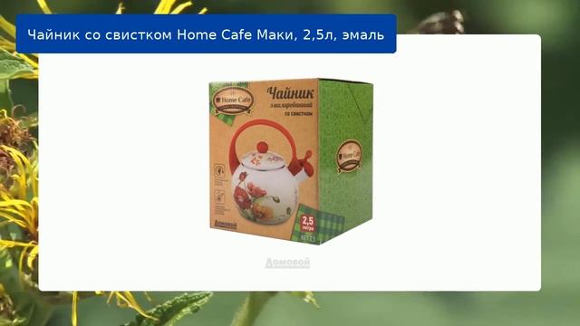 Чайник со свистком Home Cafe Маки, 2,5л, эмаль обзор смотреть онлайн
