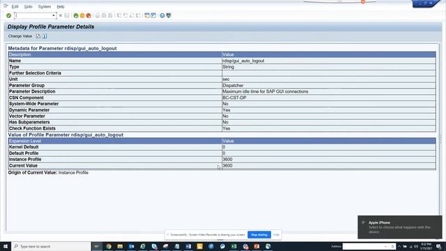 SAP ABAP- How to change Idle time out in SAP System? RZ11 смотреть онлайн