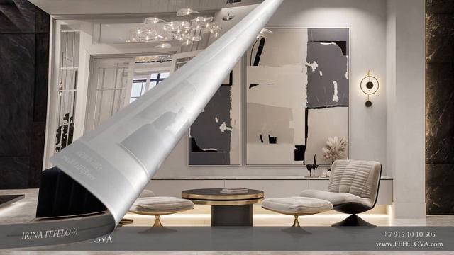 ДИЗАЙН ПРОЕКТ ГОСТИНОЙ В ЗАГОРОДНОМ ДОМЕ, проект Монтевиль, дизайнер интерьера Ирина Фефелова. смотреть онлайн