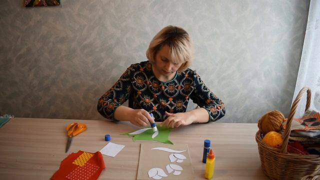 Аппликация из ткани - Тюльпаны смотреть онлайн