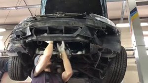 Установка радиатора БМВ 3 серии e92 после промывки