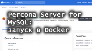 Percona Server for MySQL: запуск в Docker