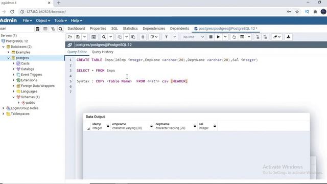 Postgresql Tutorials | Load Csv File Into Postgresql | Postgresql Import Csv File Data
