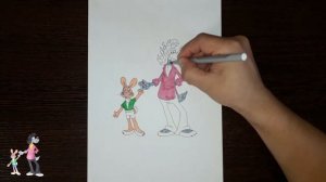 Раскраска Ну погоди / Как раскрасить Волка и зайца
