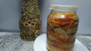 Квашеная тыква с яблоками и мандарином. Сказочно вкусно