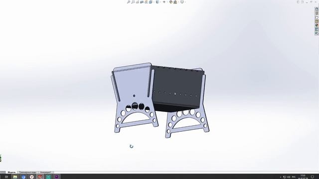 Сборный мангал для лазерной резки. Скачать чертеж смотреть онлайн