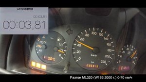 Разгон от 0 до 70 ML320 (W163)/Speed Up 0 To 70 K.M. Mercedes ML 320 (W163)