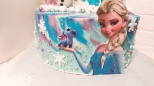 Детский Торт "Холодное сердце" девочке на 6 лет