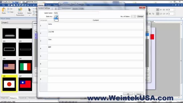 Multi Language Project How To with Easy Builder Pro Weintek