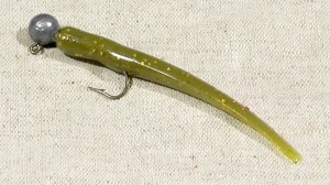 как оснастить силиконового червя джиг головкой.