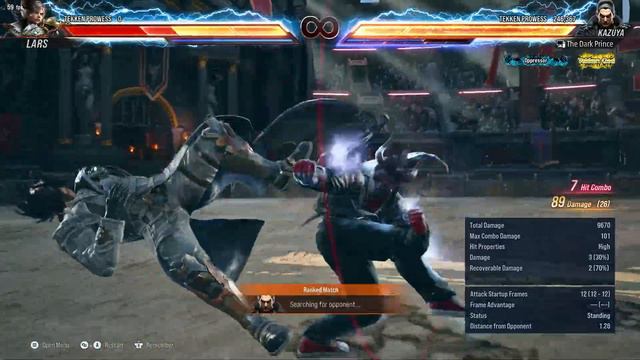 Tekken 8 Kazuya S+ heat dash stylish combos смотреть онлайн