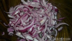 Салат с мясом и свежими овощами