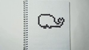 Рисуем Кита по клеточкам/Рисование по клеточкам/Whale