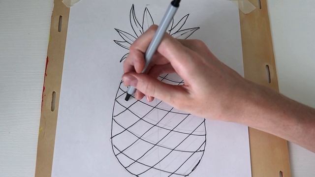 Как нарисовать АНАНАС? Видеоурок смотреть онлайн