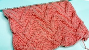 Ажурные узоры спицами. Ажурный узор "Веточки" - видео и схема узора