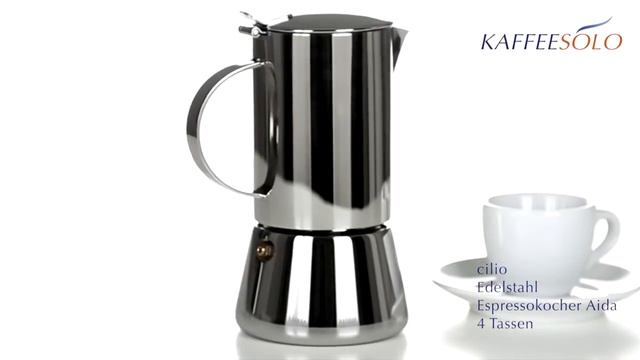 cilio Edelstahl Espressokocher Aida 4 Tassen