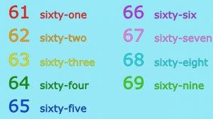 The big numbers song (in reversed)