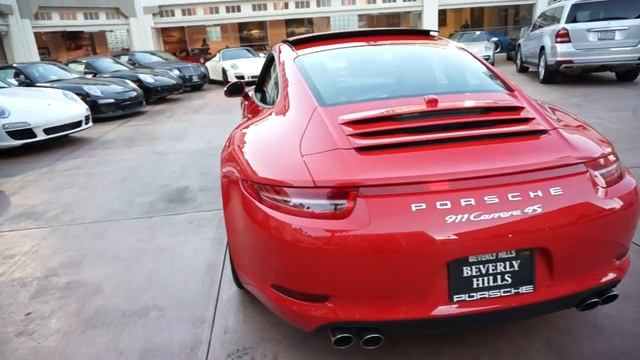2013 Porsche 911 Carrera 4S Guards Red 991 Coupe 7 speed Beverly Hills @porscheconnect Los Angeles смотреть онлайн