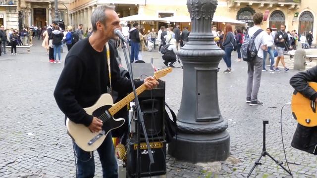Stairway to Heaven, Led Zeppelin tribute, Piazza Navona before Coronavirus, Rome, Italy смотреть онлайн