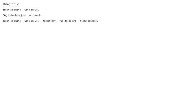 Drupal: Convert Database object into database URL string (3 Solutions!!) смотреть онлайн