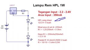 Driver led HPL 1W┃Driver led HPL 1Wx4  seri┃LM 317 sumber arus