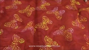 Butterfly Batik Print Cotton Canvas Dress Fabric