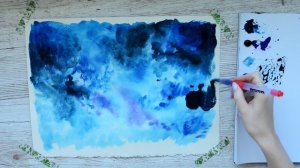 Watercolor Starry Sky ✨PAINTING TUTORIAL