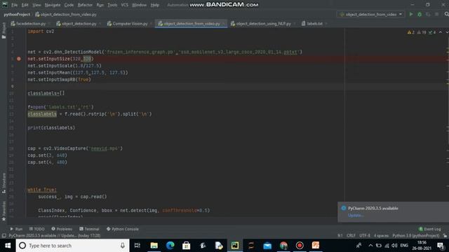 MODULE#2 | PROJECT#2 | Object Detection From Video | Python | Computer Vision | Open CV | TensorFlo