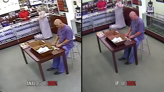 Сравнения записи камер - аналогового  HD формата