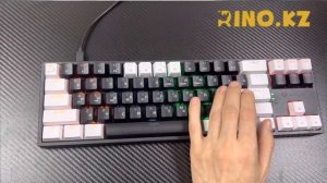 Игровая механическая клавиатура Dark Alien K710 RGB, 71-keys, RU+ENG, бело-черный